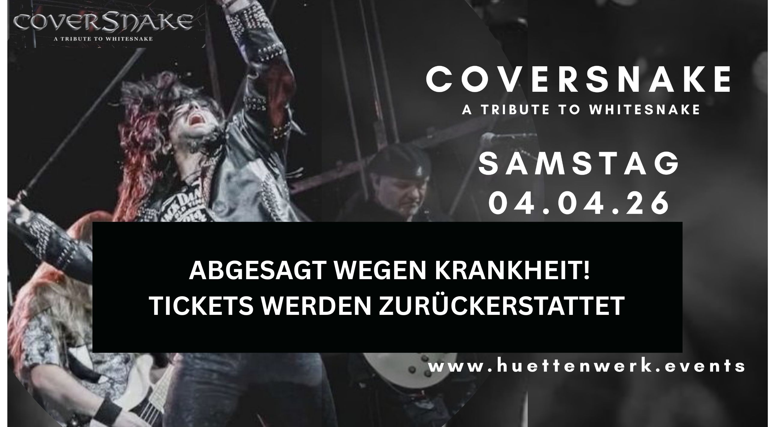 Abgesagt - COVERSNAKE